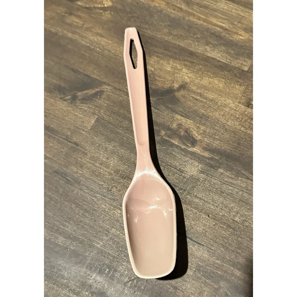 Vintage KING KRAFT Serving Spoon Nylon Plastic Cooking Utensil Mauve Pink 11